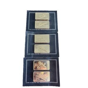 Jane's Medallic Register Great Aircraft Bronze Ingots on Card The Franklin Mint